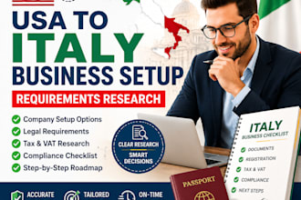 research italy business setup requirements for US entrepreneurs and companies