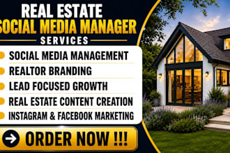 be your real estate social media manager, realtor marketing and content pro