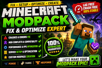 create minecraft modpack fix crashes mods server lag errors optimize performance