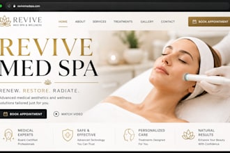 design med spa website build med spa website development as a wordpress expert