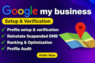 setup, verify google my business profile fix suspended gmb with local maps SEO