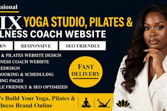 design a wix yoga studio, pilates studio, wellness coach website
