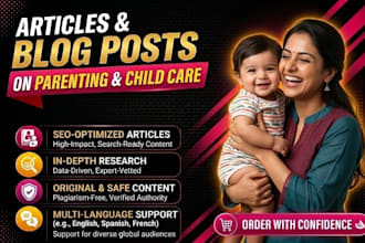 write high quality parenting and children blog posts