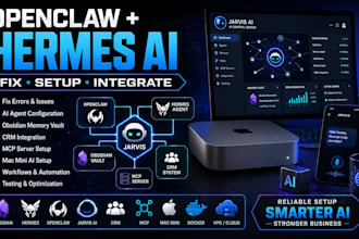 fix openclaw hermes agent obsidian memory vault crm web app jarvis ai mac mini