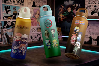 design tumbler bottle and water bottle label wrap design