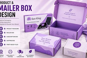 design custom product mailer packaging, subscription box, mailer box packaging