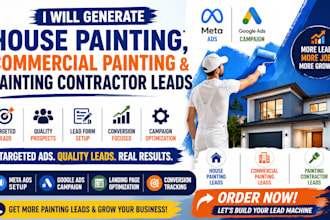 generate house painting lead commercial painting  leads painting contractor lead