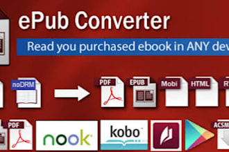 convert your book to epub for kindle, apple books and kobo