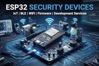 develop esp32 security devices, iot hardware and embedded systems