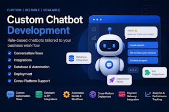 develop a custom chatbot for your website or business