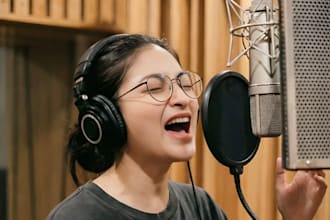 sing contemporary powerful christian gospel worship song as female singer