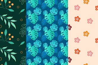 design seamless vector patterns for fabric, wallpaper and packaging