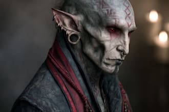 sketch fantasy horror character