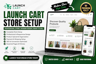 build create create a professional launch cart store