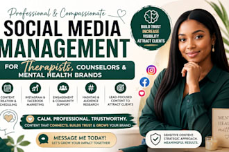 be your social media marketing manager for mental health, therapy and wellness