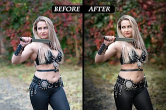 do professional wedding and love story photo retouching