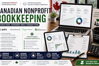 do bookkeeping for canadian nonprofits using aplos, blackbaud or sage intacct qb