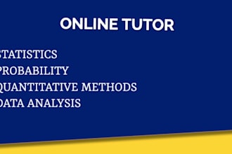 tutor statistics probability quantitative methods and data analysis