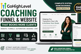 build a gohighlevel coaching funnel website that books more clients