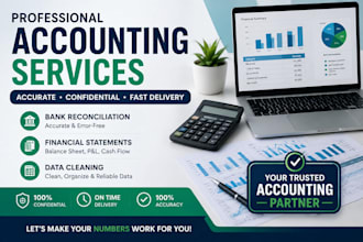 do bank reconciliation, financial statements and data cleaning
