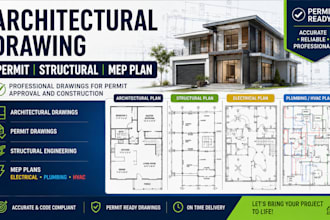 architectural drawing permit structural engineering mep plan