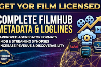 write filmhub metadata, film logline, synopsis, and search tags