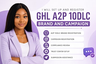 set up and register ghl a2p 10dlc brand and campaign