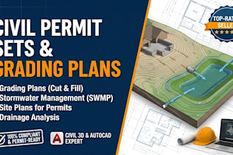create site civil permit sets, grading, and stormwater plans