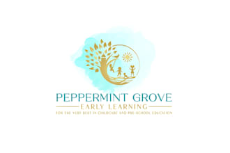 design minimalist education kids, childcare, daycare or babyshop logo