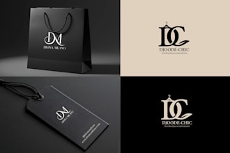design a luxury, elegant premium logo and branding