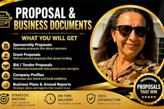 write and design sponsorship proposal bid proposal letter grant company profile