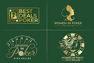 design a modern poker chip or game, poker card, poker logo 24 hours for your
