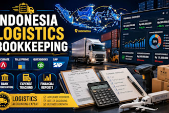 do bookkeeping for indonesia logistics using accurate, sap, quickbooks