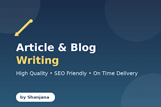 write SEO friendly articles and blog posts