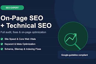 complete on page and technical shopify wix seo
