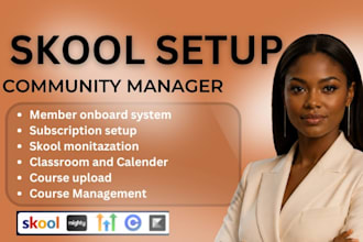 setup skool community setup skool community manager setup skool online community
