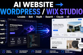migrate cluade lovable bolt replit base44 ai website to wordpress wix studio