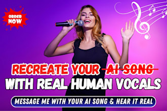 recreate ai song remake ai song as female vocalist, female singer, female vocals