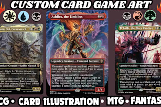 design card game card illustration, trading card, fantasy, tcg art, playing card