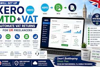 set up xero with making tax digital mtd and automate vat returns for UK business