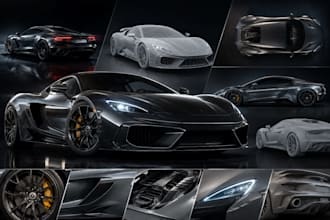 do realistic 3d car modeling and 3d vehicle design for games or 3d printing