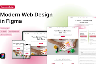 design a modern website UI in figma