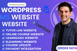 setup wordpress lms website with tutor lms and learndash plugin