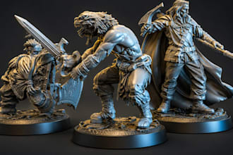sculpt action figure, collectible statue, bust and stl for 3d printing
