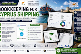 do bookkeeping for cyprus shipping using cargowise, sage or xero with quickbooks