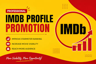 promote imbd profile improve starmeter ranking increase your movie visibility