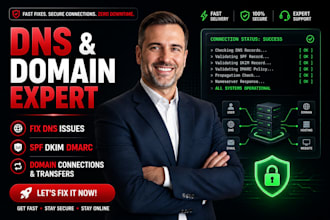 fix dns issues, connect domain, transfer domain and godaddy domain connection