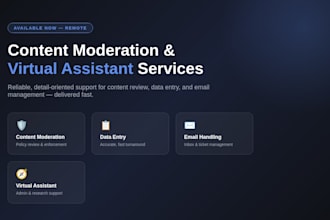content moderation and virtual assistant with ai templates