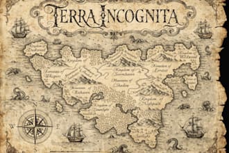 create a vintage map of your fantasy world