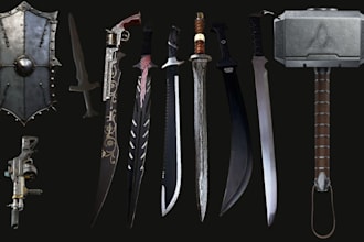 design 3d cosplay armor sheild weapons props and accessories for 3d printing